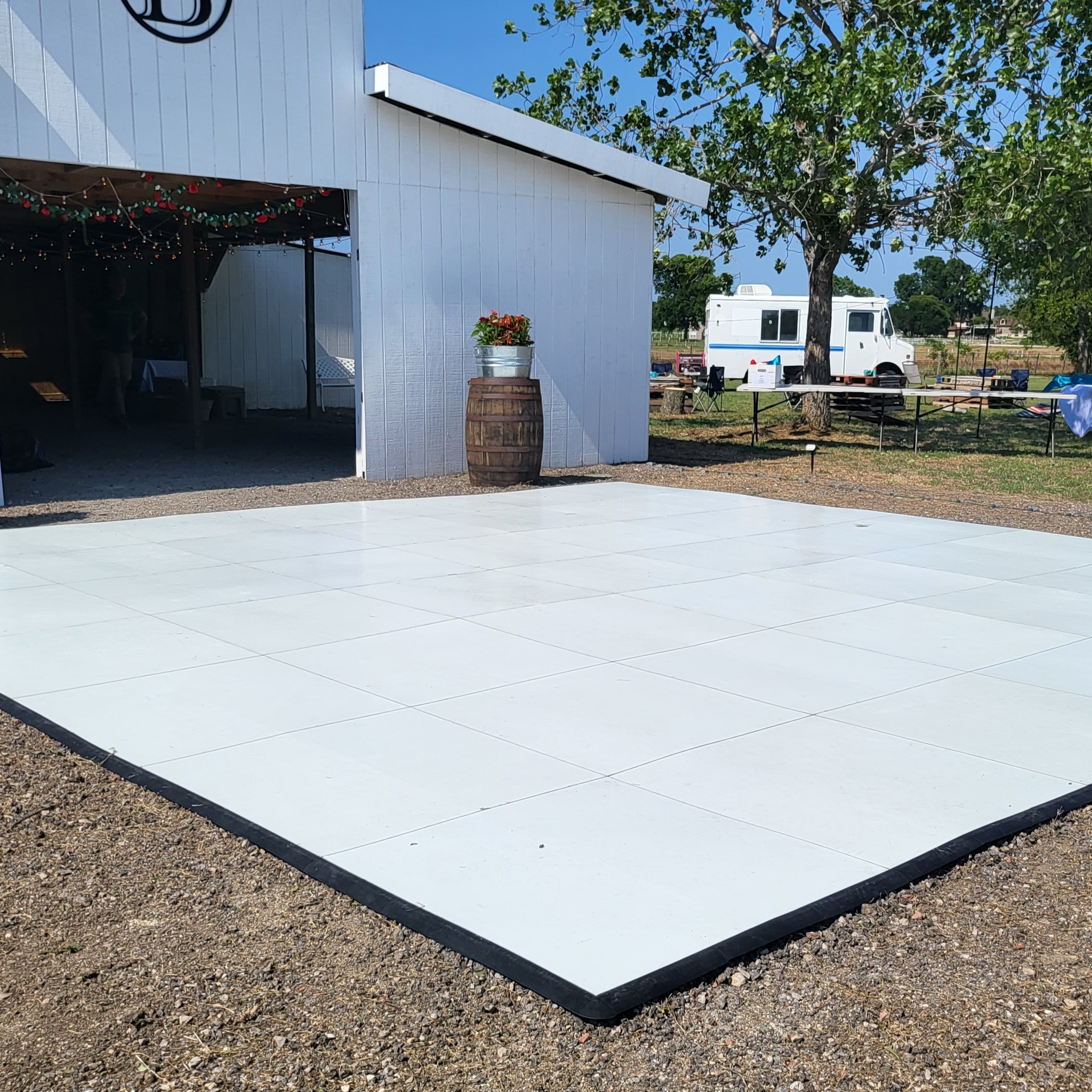 Outdoor Dancefloor on Gravel